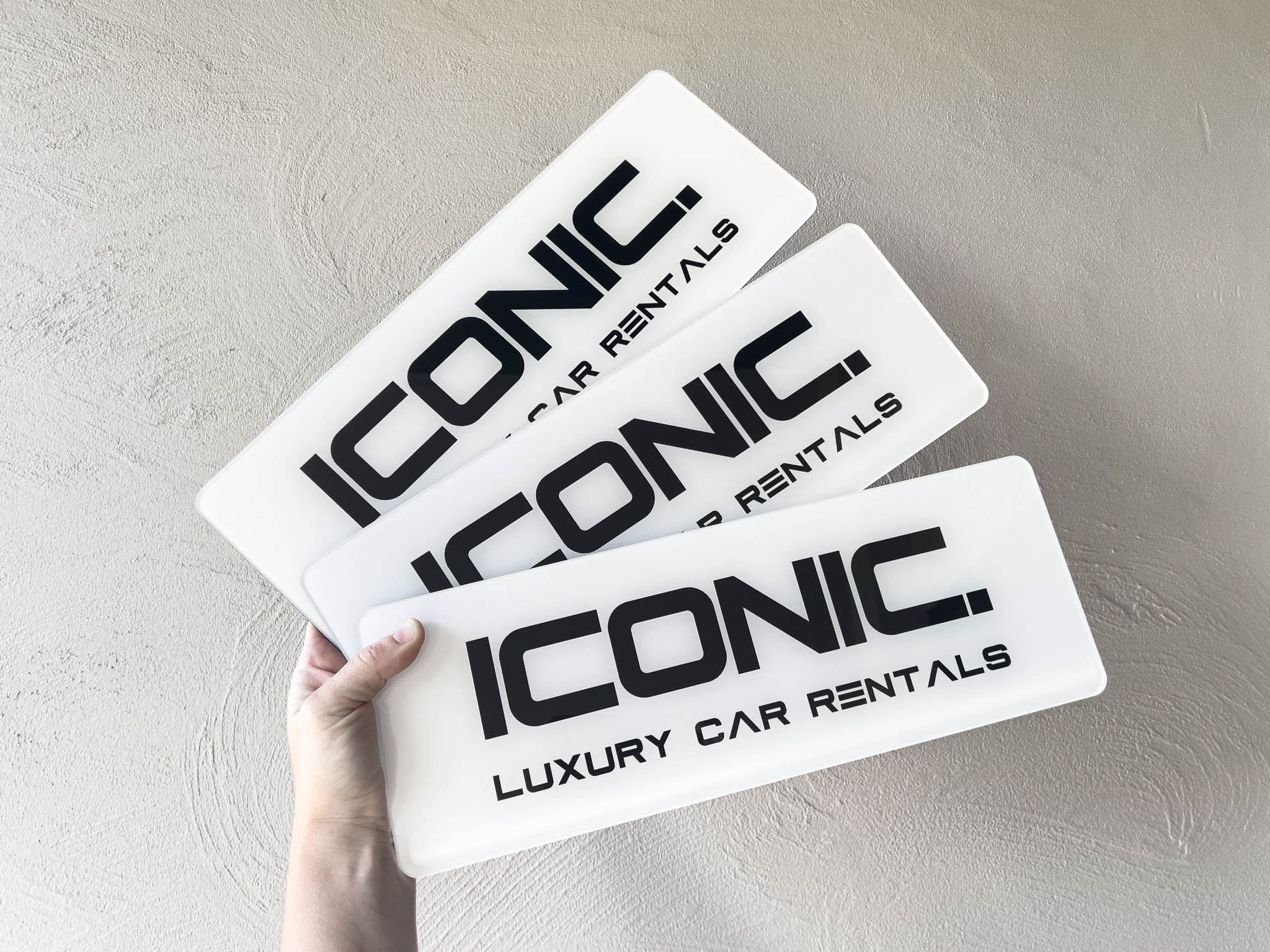 Cambridge Acrylic Logo Plate (Glass Like Finish)