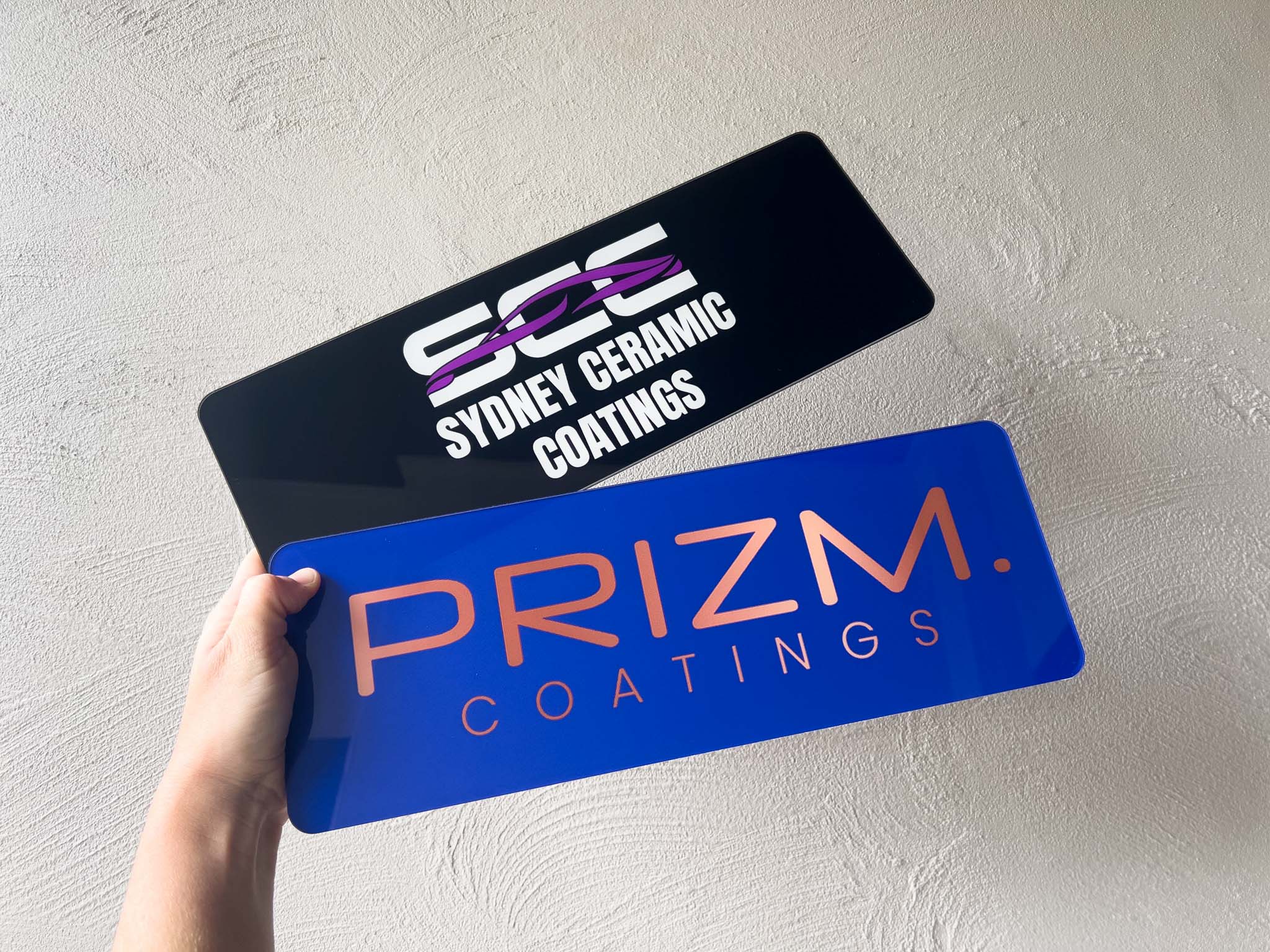Cambridge Acrylic Logo Plate (Glass Like Finish)