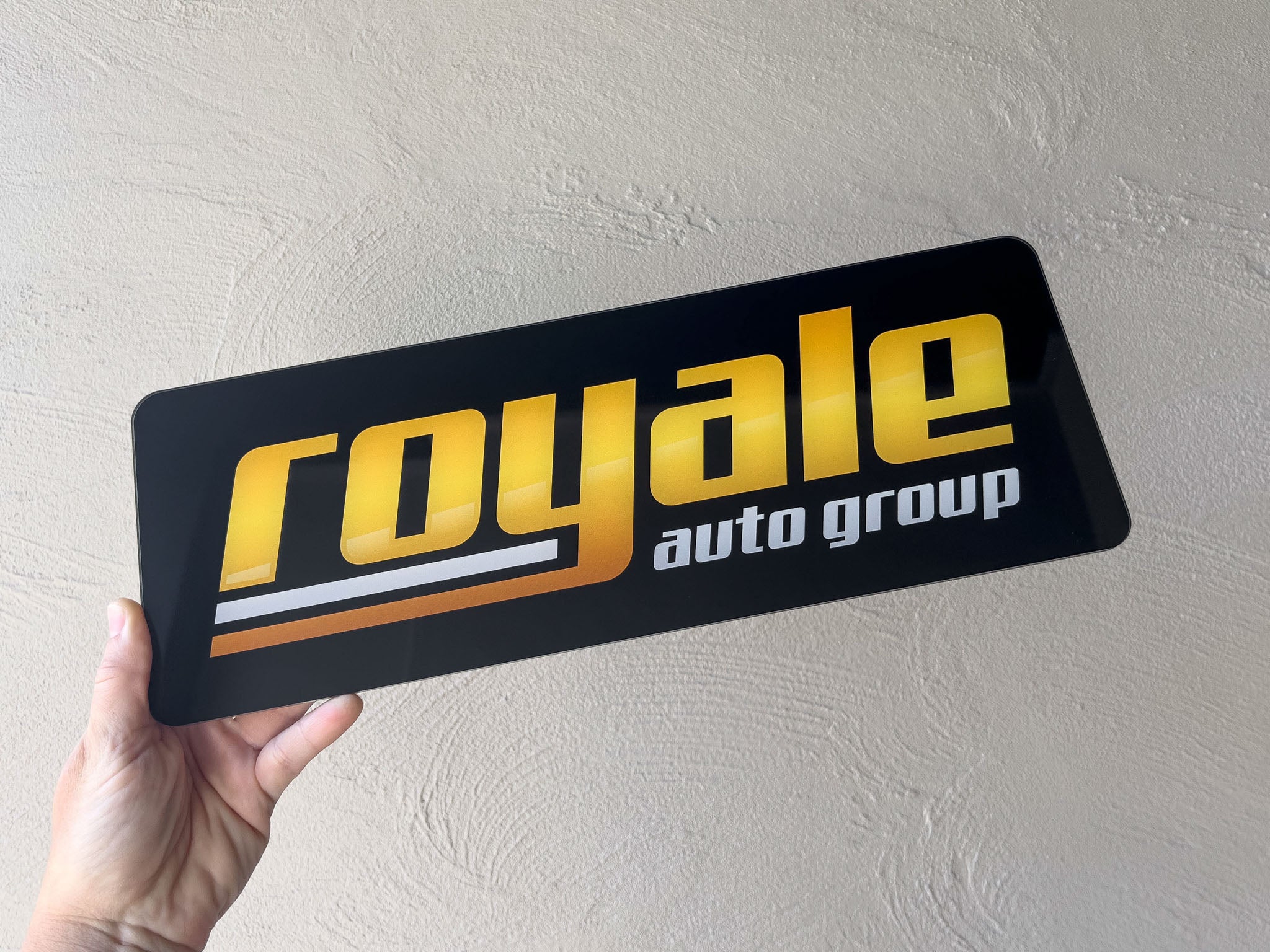 Cambridge Acrylic Logo Plate (Glass Like Finish)