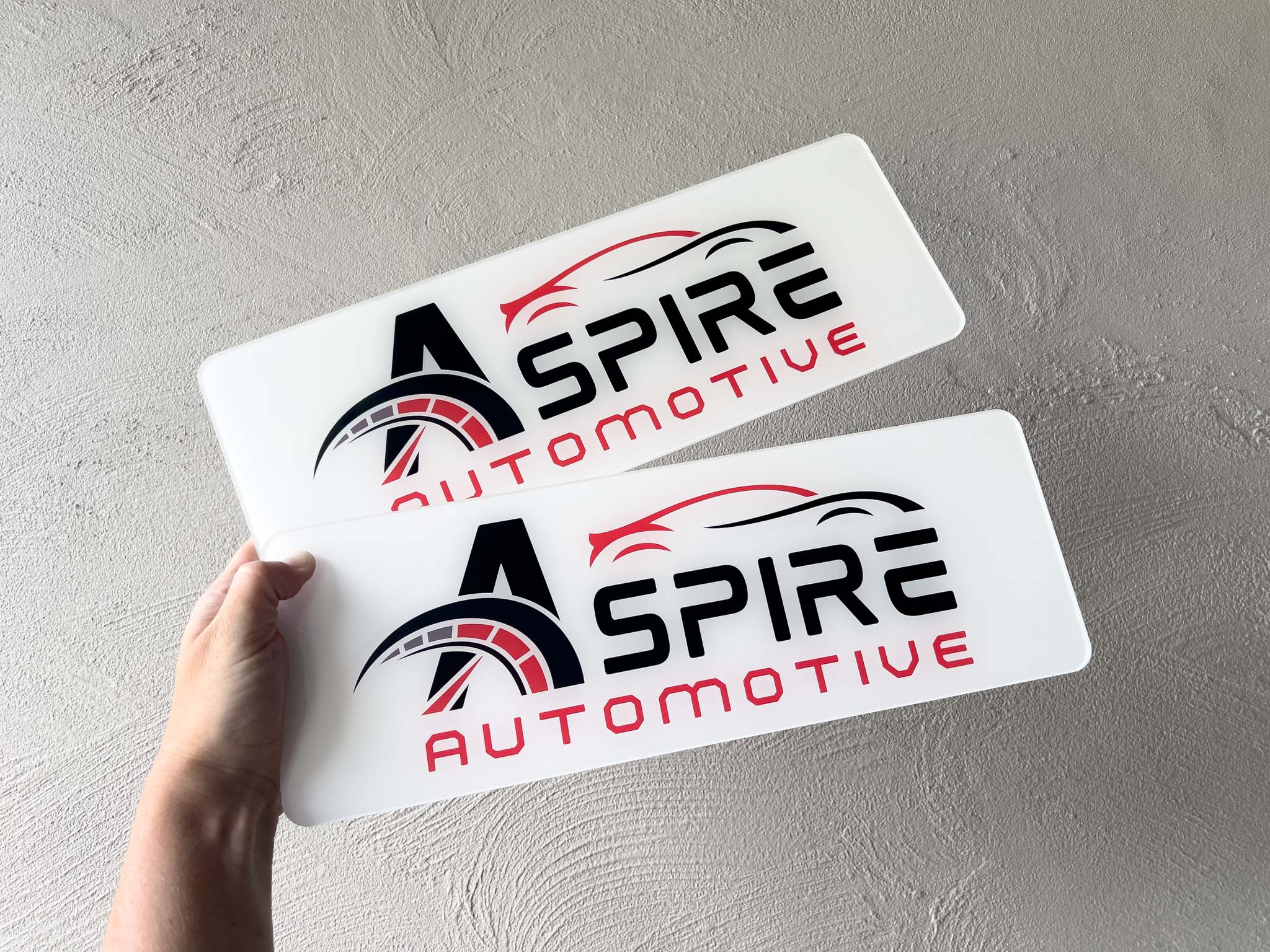 Cambridge Acrylic Logo Plate (Glass Like Finish)