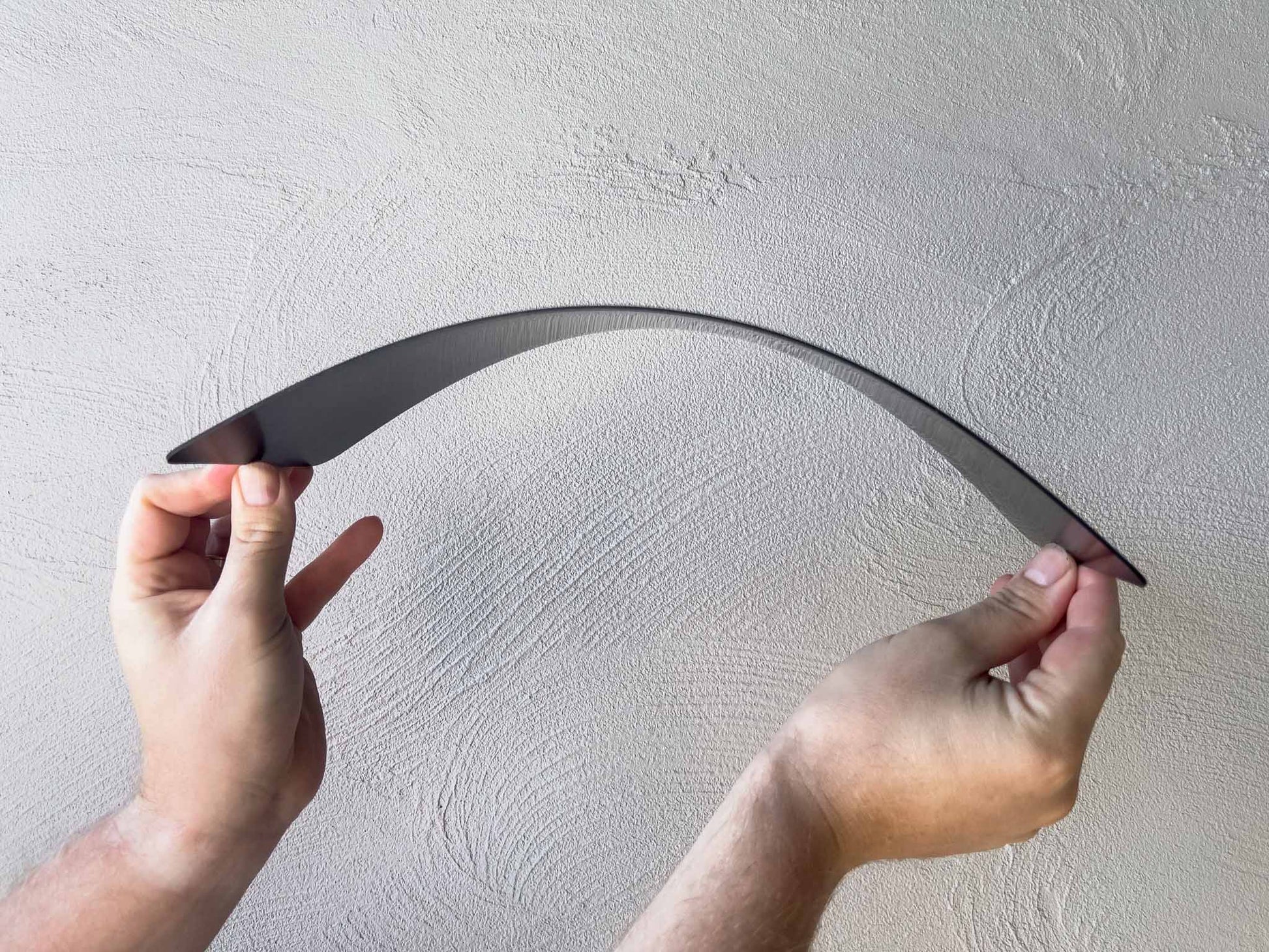 Side view of the flexible acrylic logo plates